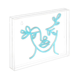 Teary Face 13.7" x 10.9" Acrylic Box USB-Operated LED Neon Light