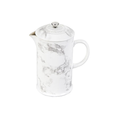 Stoneware French Press - Marble Applique