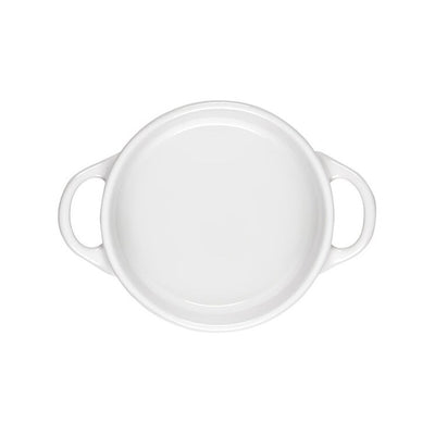 8 Oz Mini Round Stoneware Cocotte - Marble Applique