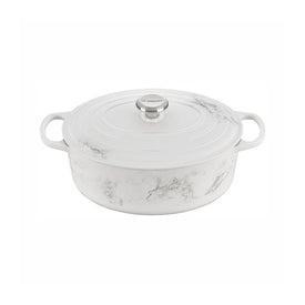 Signature 6.75-Quart Oval Dutch Oven - Marble Applique