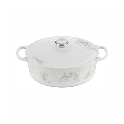 Signature 6.75-Quart Oval Dutch Oven - Marble Applique