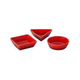 Tapas Dishes Set of 3 - Cerise
