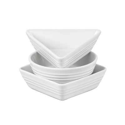 Tapas Dishes Set of 3 - White
