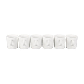 12 Oz London Mugs Set of 6 - White