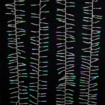 480-Light 15.7' Connectable Cluster Garland with RGB LED Lights