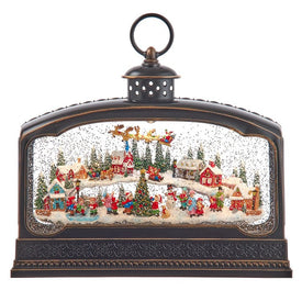 11.6" Battery-Operated Lighted Christmas Village Lantern with LED Lights