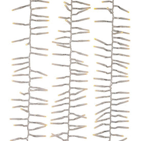 1000-Light 32.8' Cluster Garland with Warm White LED Lights
