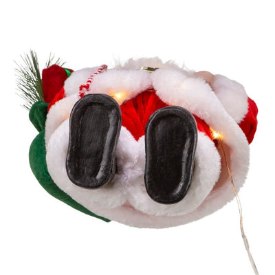 12" Battery-Operated Lighted Santa Figurine with LED Lights