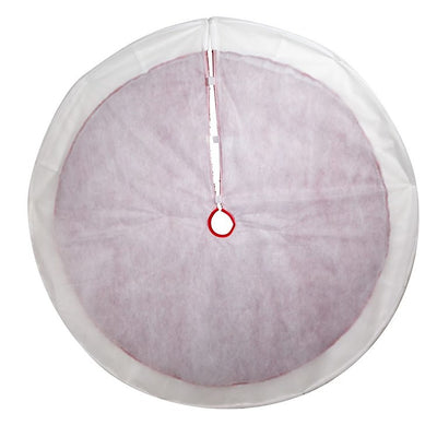 54" Red Sequins with White Border Christmas Tree Skirt