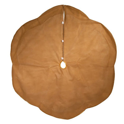 60" Gold Velvet and Glitter Christmas Tree Skirt