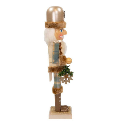 15" Wooden Rustic Glamour Nutcracker