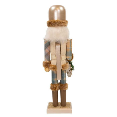 15" Wooden Rustic Glamour Nutcracker