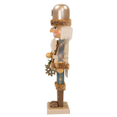 15" Wooden Rustic Glamour Nutcracker