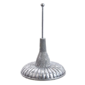 7" Silver Resin Finial Holder