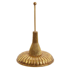 7" Gold Resin Finial Holder