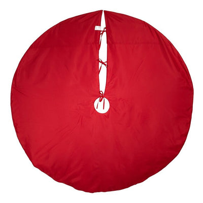 60" Red with Sequined Christmas Trees Tree Skirt