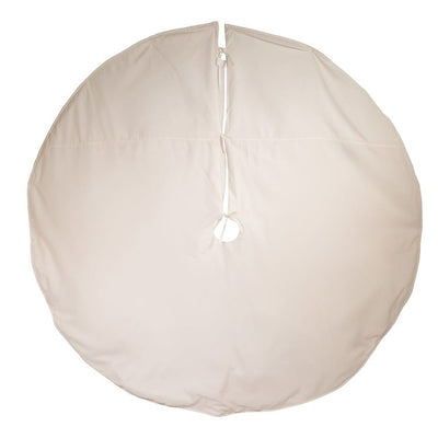 72" White Christmas Tree Skirt with Gold Glitter Christmas Tree and Reindeer Design