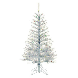 4.5' Pre-Lit Glistening Pine Christmas Tree with 200 Multi-Color LED Lights