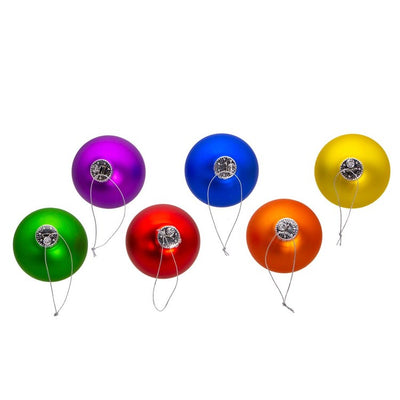 80 MM Matte Glass Pride Ball Ornaments Set of 6
