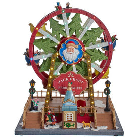 13" Musical Christmas Ferris Wheel with Motion, 8 Songs, LED Lights, Electric Plug