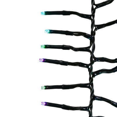 480-Light 15.7' Connectable Cluster Garland with RGB Twinkle LED Lights