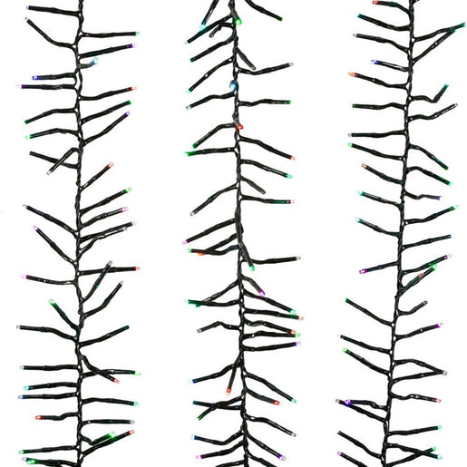 480-Light 15.7' Connectable Cluster Garland with RGB Twinkle LED Lights