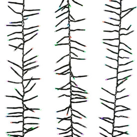 480-Light 15.7' Connectable Cluster Garland with RGB Twinkle LED Lights