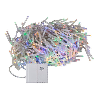 480-Light 15.7' Connectable Cluster Garland with Multi-Colored LED Lights