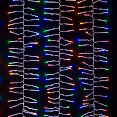 480-Light 15.7' Connectable Cluster Garland with Multi-Colored LED Lights