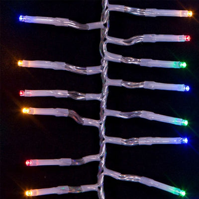480-Light 15.7' Connectable Cluster Garland with Multi-Colored LED Lights