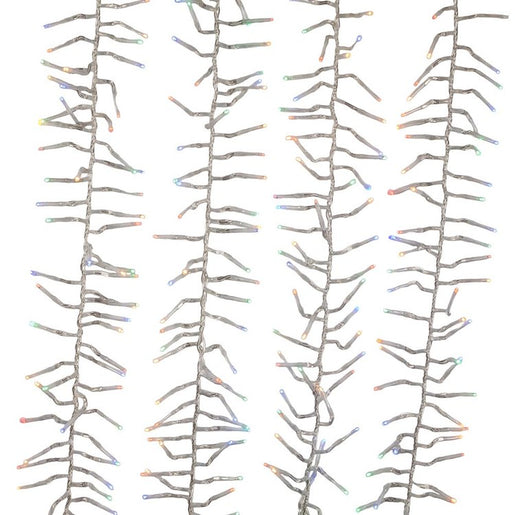 480-Light 15.7' Connectable Cluster Garland with Multi-Colored LED Lights
