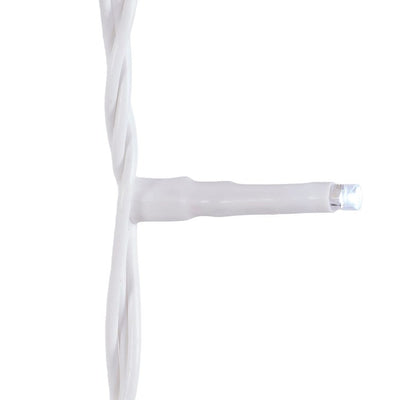 600-Light 49.2' Rice Light Set with Cool White LED Lights and White Wire