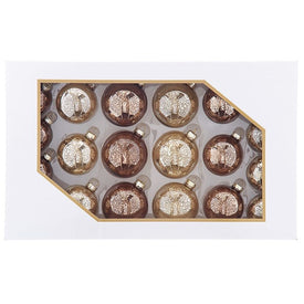 60 MM - 80 MM Shiny and Matte Gold and Bronze Mercury Glass Balls Set of 20