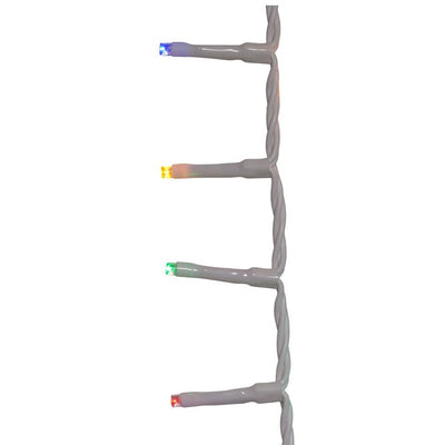 600-Light 49.2' Rice Light Set with Multi-Colored LED Lights and White Wire