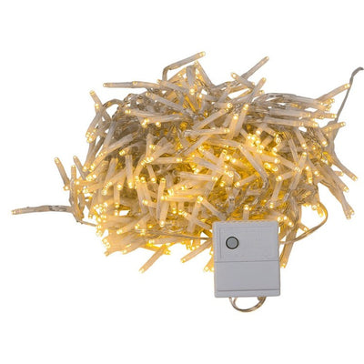 480-Light 15.7' Connectable Cluster Garland with Warm White LED Lights