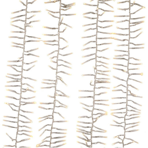 480-Light 15.7' Connectable Cluster Garland with Warm White LED Lights