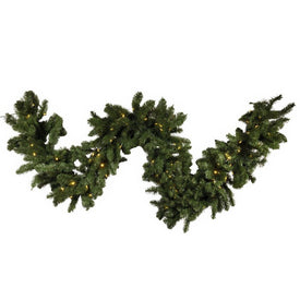 9' x 18" Pre-Lit Vanderbilt Garland with 150 Warm White Twinkle LED Lights
