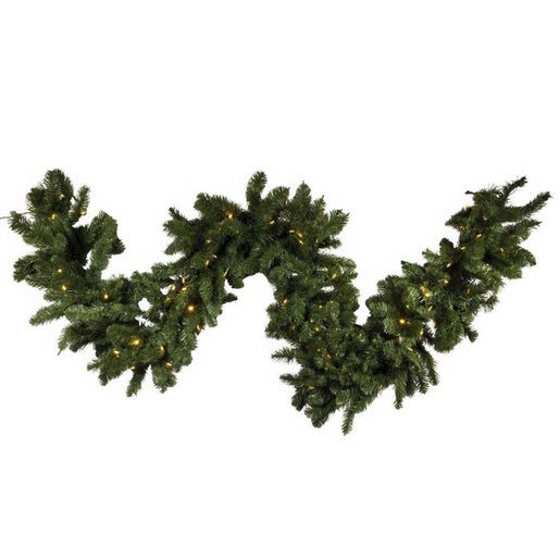 9' x 18" Pre-Lit Vanderbilt Garland with 150 Warm White Twinkle LED Lights