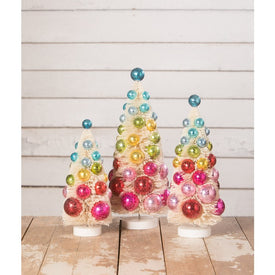 Bright Hues Polka Dot Trees Set of 3