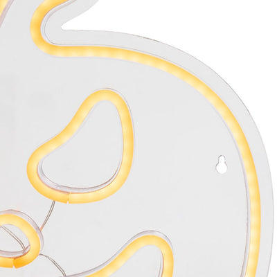 15" Orange LED Lighted Neon-Style Jack-O'-Lantern Halloween Window Silhouette