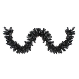 9' x 10" Unlit Black Colorado Spruce Artificial Halloween Garland