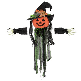 Creepy Jack-O'-Lantern 3-D Halloween Window Decoration