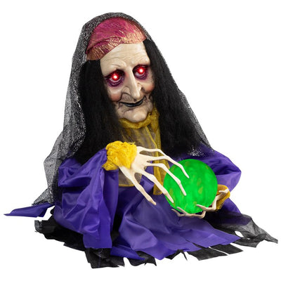 20" Lighted and Animated Fortune Teller Halloween Decoration