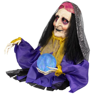 20" Lighted and Animated Fortune Teller Halloween Decoration
