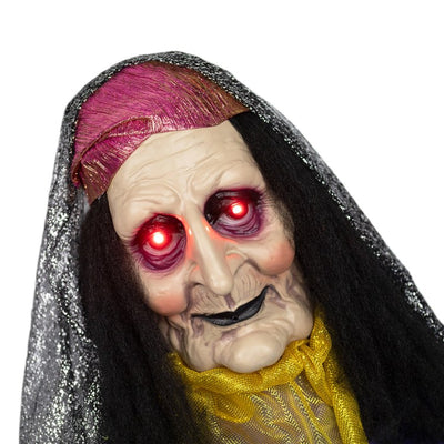 20" Lighted and Animated Fortune Teller Halloween Decoration