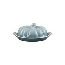Pumpkin Stoneware Covered Butter Dish - Sea Salt