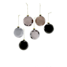 Hue Large Black Christmas Ornaments Set of 24