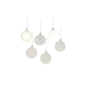 Hue Large White Christmas Ornaments Set of 24