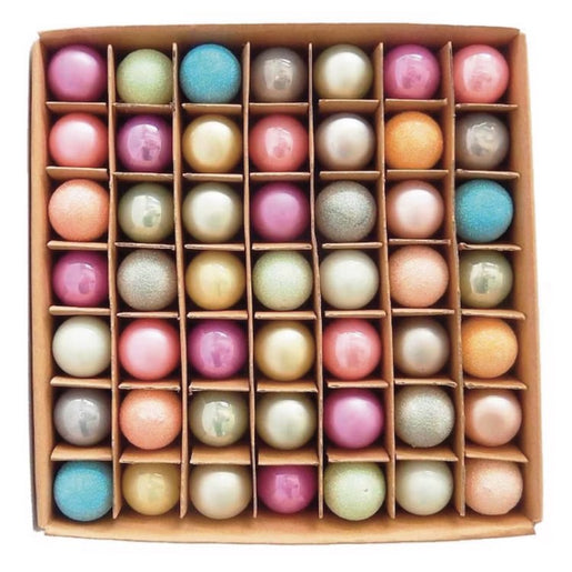 Merry & Bright Boxed Pastel Christmas Ornaments Set of 49