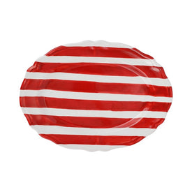 Amalfitana Red Stripe Oval Platter